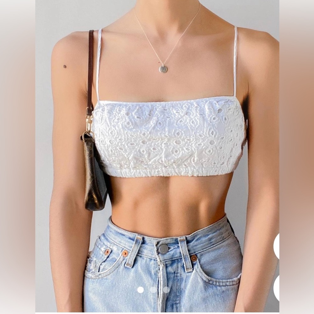Urban Outfitters White Eyelet Top